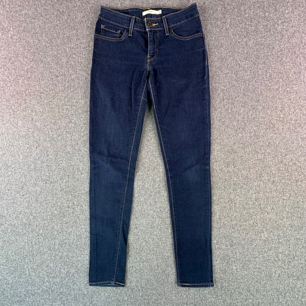 Levi's Jeans Womens 26 711 Skinny Dark Wash Indigo Stretch Denim 18881-0012